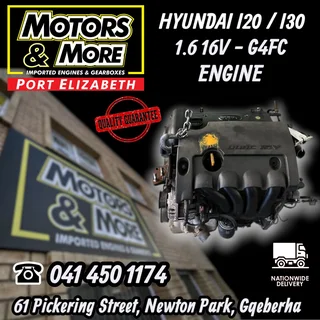 Hyundai i20/i30 - Kia Rio 1.6 Engine available @ Motors and More Port Elizabeth