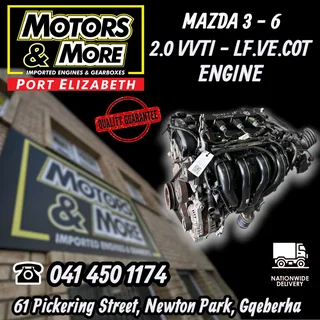 Mazda 3 - 6 2.0 LF-VE-COT Engine available @ Motors and More Port Elizabeth