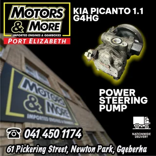 Kia Picanto 1.1 G4HG Power Steering Pump available @ Motors And More Port Elizabeth