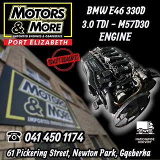 BMW E46 330D Engine available &#64; Motors and More Port Elizabeth