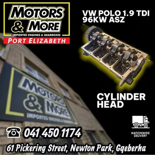 VW Polo 1.9 TDI 96KW ASZ Cylinder Head available @ Motors And More Port Elizabeth