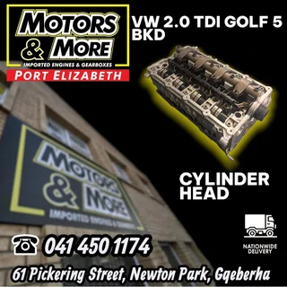 VW 2.0 TDI Golf 5 - Audi A3 BKD Cylinder Head available @ Motors And More Port Elizabeth
