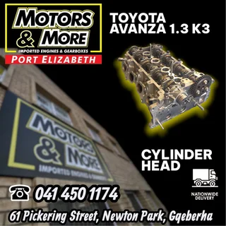 Toyota Avanza 1.3 K3 Cylinder Head available @ Motors And More Port Elizabeth