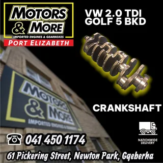 VW 2.0 TDI Golf 5 BKD Crankshaft available &#64; Motors And More Port Elizabeth