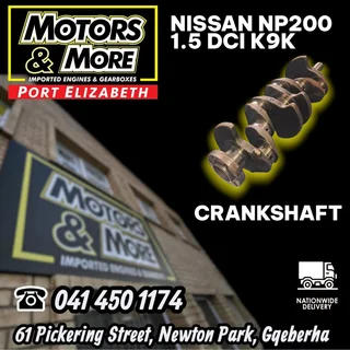 Nissan NP200 1.5 DCI K9K Crankshaft available @ Motors And More Port Elizabeth
