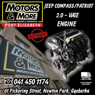 Jeep Compass / Patriot 2.0 Engine available @ Motors and More Port Elizabeth