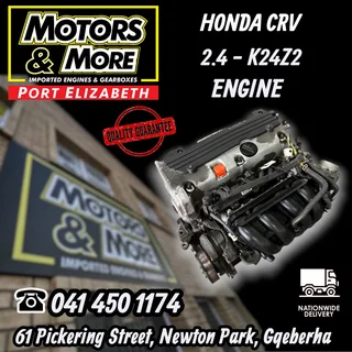 Honda Crv Single Port 2.4 K24z2 Engine Available @ Motors And More Pe