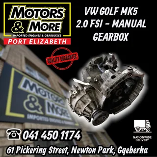 Vw / Audi Golf Mk5 / A3 2.0 Fsi Manual Gearbox @ Motors And More Port Elizabeth