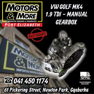 VW Golf / Jetta Mk4 1.9 TDI ALH Manual Gearbox available @ Motors and More Port Elizabeth