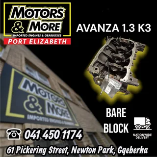 Toyota Avanza 1.3 K3 Bare Block available @ Motors And More Port Elizabeth