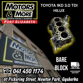 Toyota Hilux - Fortuner 3.0 TDI 1KD Bare Block available &#64; Motors And More Port Elizabeth