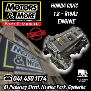 Honda Civic 1.8 R18a2 Engine - Available @ Motors And More Pe