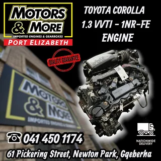Toyota Corolla 1.3 VVTi 1NR-FE Engine available &#64; Motors and More Port Elizabeth