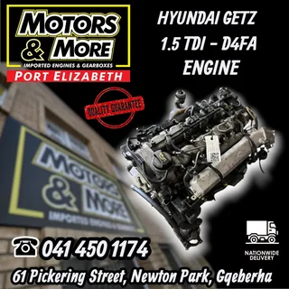 Hyundai Getz 1.5 Tdi D4fa Engine Available @ Motors And More Port Elizabeth