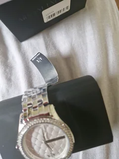 Brand new Ladies silver and diamante Armani Exchange watch