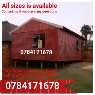 6x6m Log Cabin open plan Wendy's