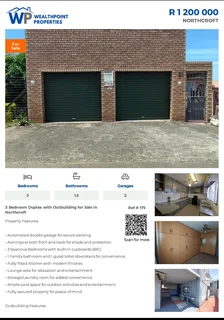 3 Bedroom Duplex with outbuilding for sale in Northcroft Phoenix