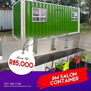 containers, tuck shops,class roms, saloons, offices, toilets