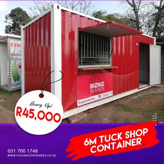 containers, tuck shops,class roms, saloons, offices, toilets