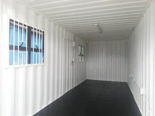 containers, tuck shops,class roms, saloons, offices, toilets