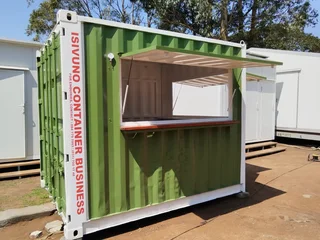 containers, tuck shops,class roms, saloons, offices, toilets