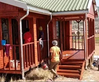 Wooden and nutec houses