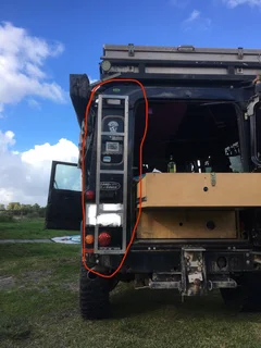 Stainless steel ladder for Land Rover defender