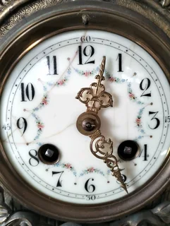 Vintage brass mantle clock