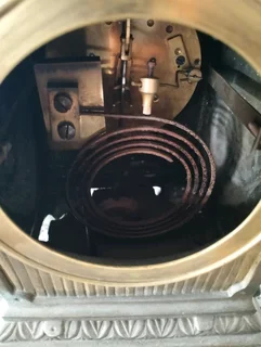 Vintage brass mantle clock