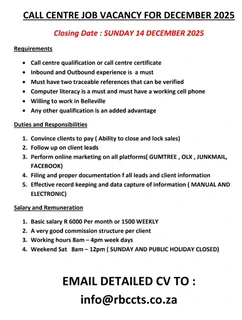 Call Centre Job December 2025