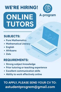 Online tutors needed.