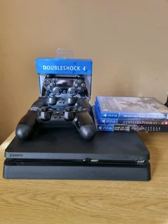 Playstation 4 slim with 2 controllers