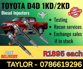 Toyota D4d 1kd/2kd Diesel Injector For Sale