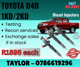 Toyota D4d 1kd/2kd Diesel Injector For Sale
