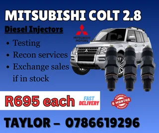 Mitsubishi Colt 2.8 Diesel Injector  For Sale