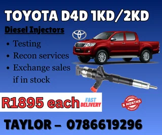 Toyota D4d 1kd/2kd Diesel Injector For Sale