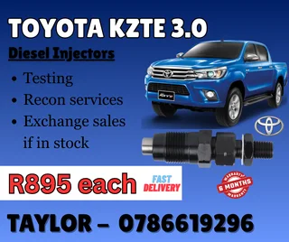 Toyota Kzte 3.0 Diesel Injector For Sale