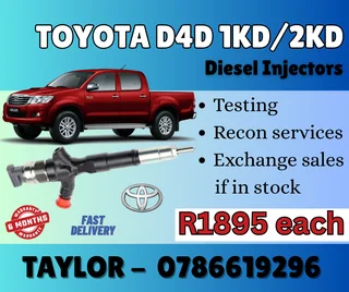 Toyota D4d 1kd/2kd Diesel Injector For Sale