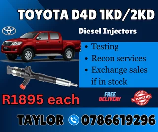 Toyota D4d Diesel Injector For Sale