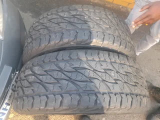 2x 266/60/R18 DUNLOP GRANDTREK A/T TYRES 90% THREAD LIFE CALL ZUMA 0617061663