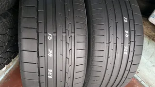 2x 275/40/r21 Continental Premium Contact 6 Tyres 90% Thread Life Call Zuma 0617061663