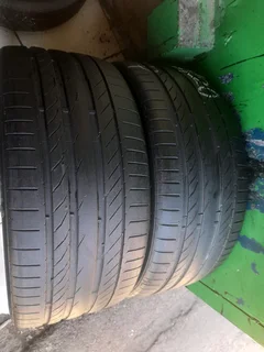 2x 265/40/R21 CONTINENTAL CONTISPORTCONTACT 5P TYRES 85%THREAD LIFE CALL ZUMA 0617061663