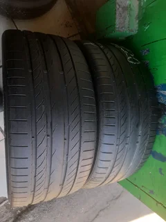 2x 265/40/R21 CONTINENTAL CONTISPORTCONTACT 5P TYRES 85%THREAD LIFE CALL ZUMA 0617061663