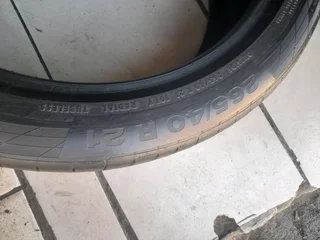 2x 265/40/R21 CONTINENTAL CONTISPORTCONTACT 5P TYRES 85%THREAD LIFE CALL ZUMA 0617061663
