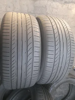 2x 255/55/r18 Continental Contisportcontact 5 High Performance Tyres 95%thread Life Call Zuma