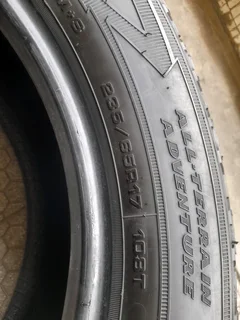 2x 225/65/R17 GOODYEAR WRANGLER TYRES 90%THREAD LIFE CALL ZUMA 0617061663