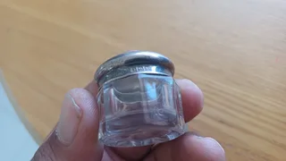 Small sterling silver topped jars