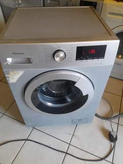 8KGS SILVER HISENSE FRONT LOADER WASHING MACHINE