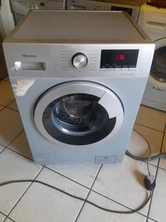 8KGS SILVER HISENSE FRONT LOADER WASHING MACHINE