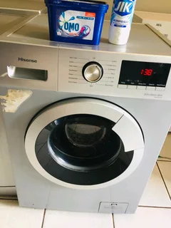 8KGS SILVER HISENSE FRONT LOADER WASHING MACHINE
